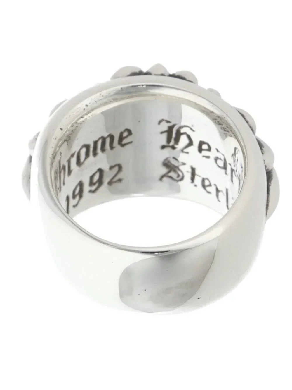Chrome Hearts Flrl Crs Silver Cross Ring